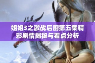 姐姐3之激战后厨第五集精彩剧情揭秘与看点分析