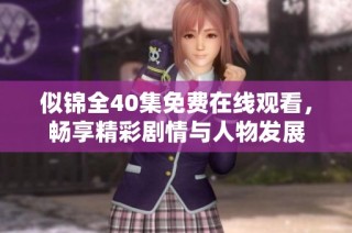 似锦全40集免费在线观看，畅享精彩剧情与人物发展